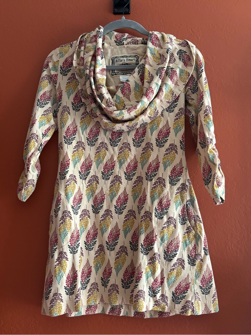 Effie’s Heart lightweight cowl neck tunic size small